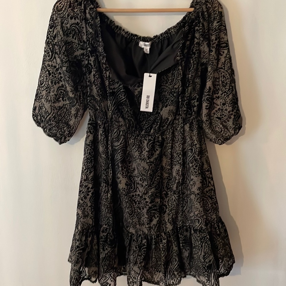 Bb Dakota off the shoulder paisley dress